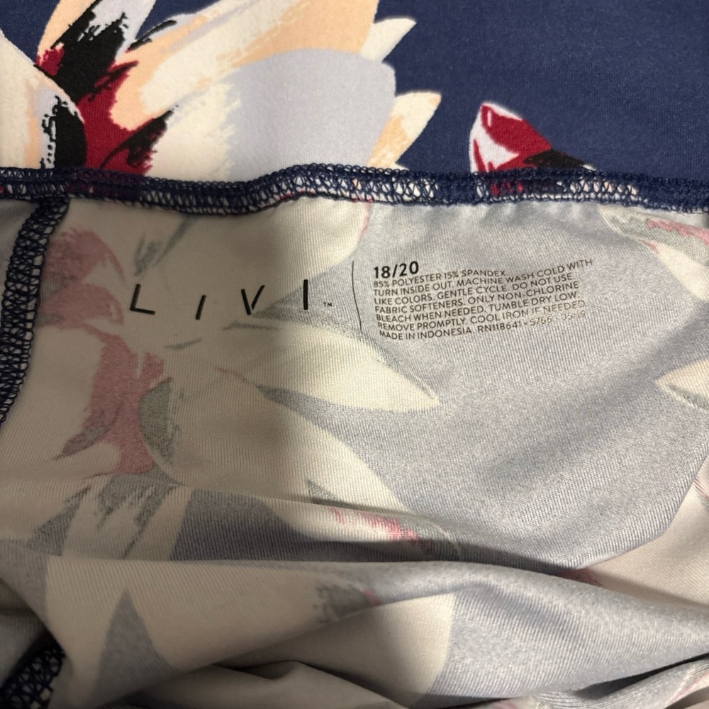 Livi Active by Lane Bryant High Waisted Floral Athletic Leggings Womens 18/20 - Picture 4 of 4